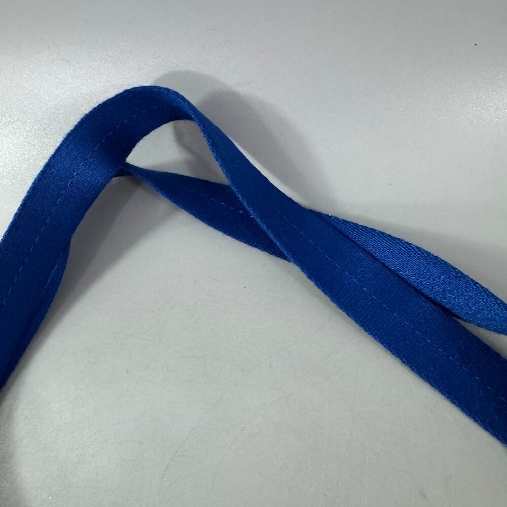 Coach Blue Cotton with Blue Patent Leather Accents Adjustable Strap w/ Fob - Picture 5 of 12